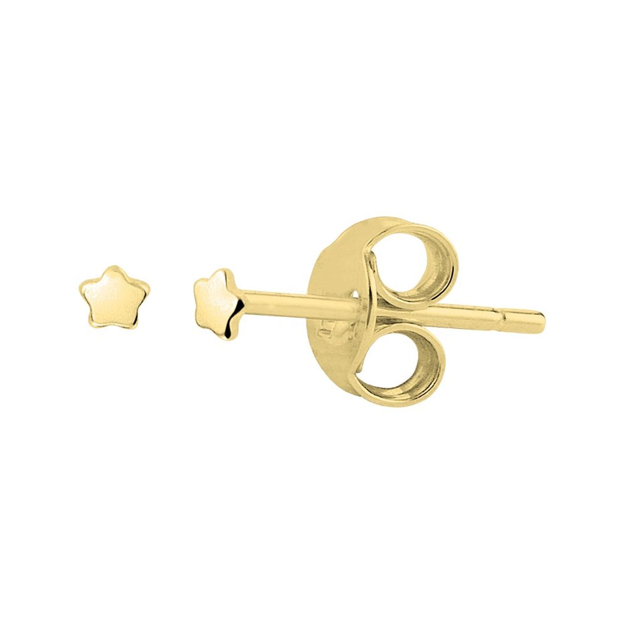 Deze trendy geelgoud op zilveren mini ster oorknoppen hebben een afmeting van 2x2.5mm. Door de eenvoud kunnen deze oorknoppen perfect worden gedragen met andere sieraden. Laat jezelf stralen met deze blinkende sterren!
