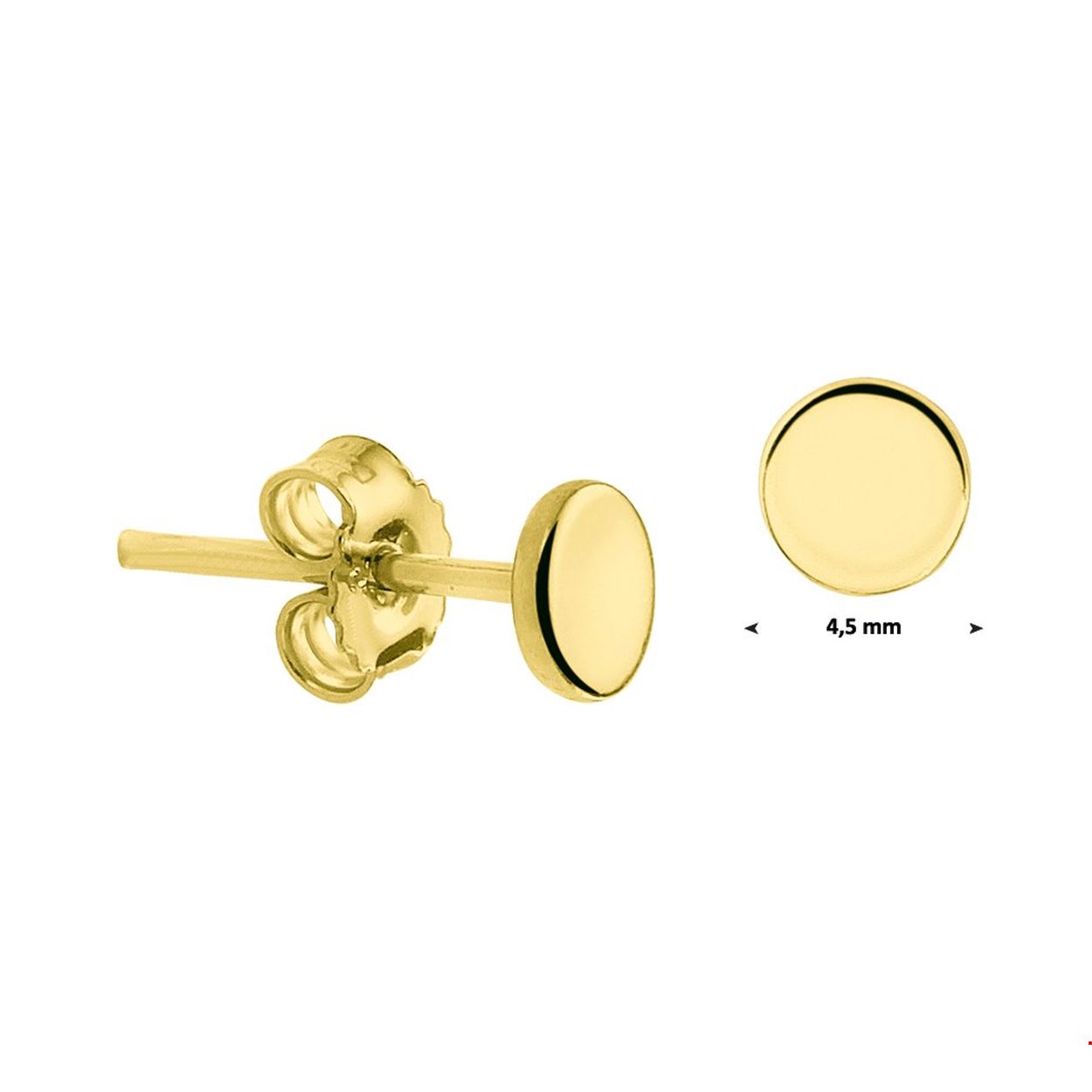 Beschrijving: Kunststof oorknoppen display inclusief 5 paar trendy geelgouden oorknoppen. Het display is voorzien van wit gespoten lak met een matte afwerking.