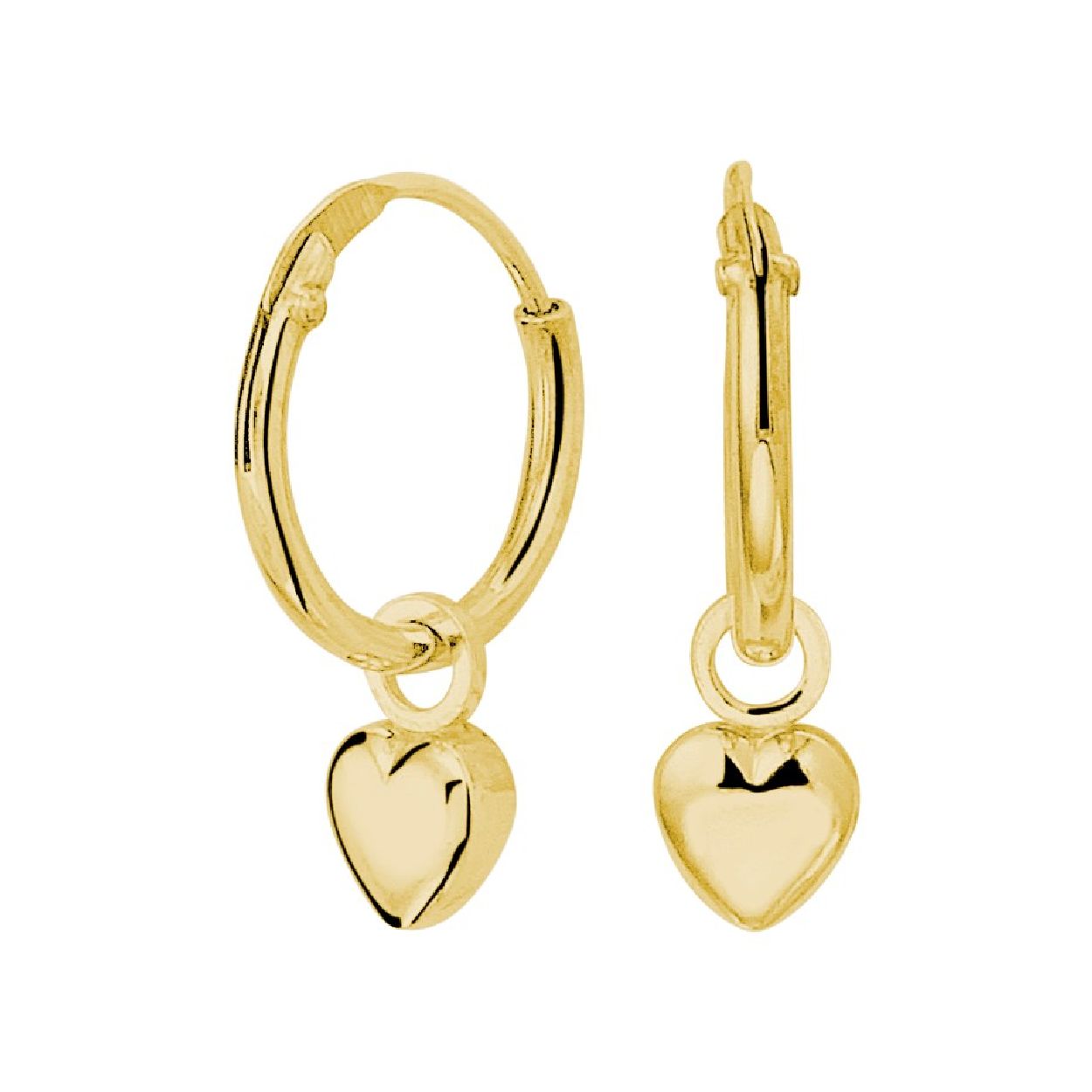 Deze oorringen zijn gemaakt van geelgoud op zilver en ze zijn goudkleurig. Het is een sieraad voor dames.