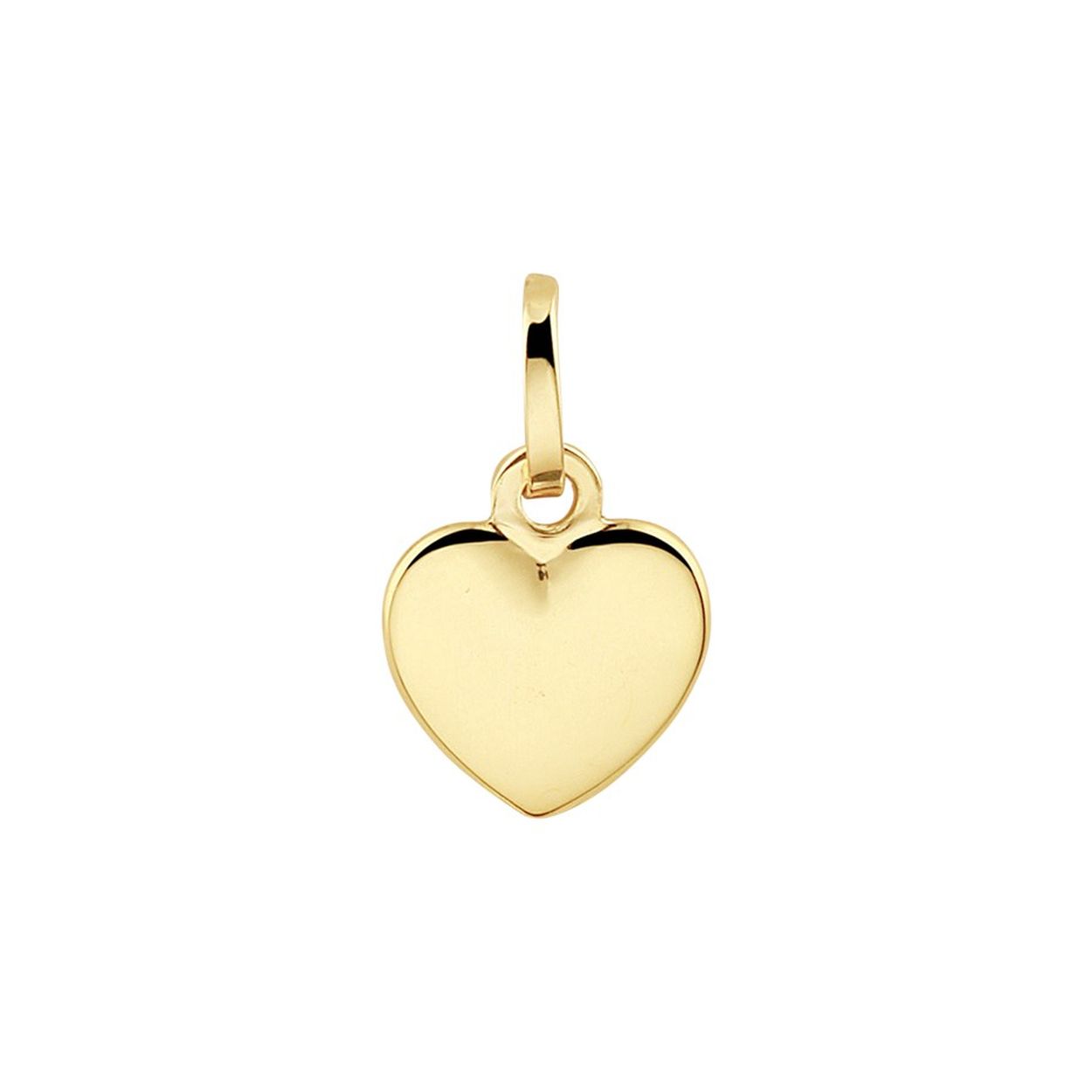 Geelgoud op 925 zilveren hanger in de vorm van een hart. Het hart heeft een afmeting van 8x8.5mm.
