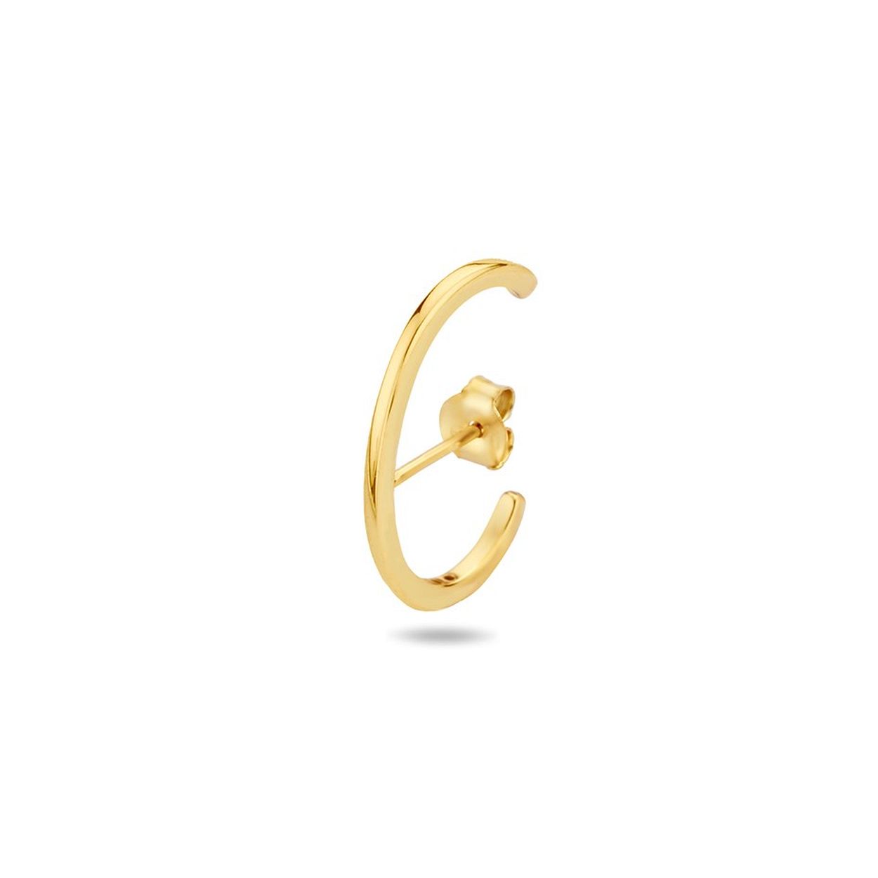 Geelgoud op 925 zilveren oorsteker met een afmeting van 24x1.3mm. De oorsteker wordt per stuk verkocht.