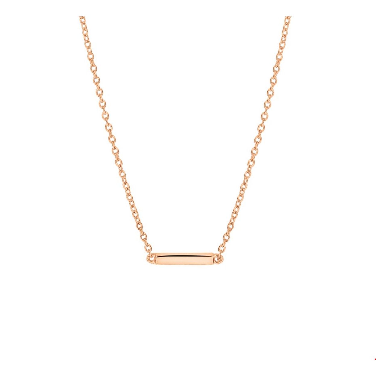Beschrijving: Trendy roodgoud op zilveren 1.2mm anker collier met een lengte van 41cm en een extensie van 4cm. uitgevoerd met een balkje van 2x13mm. Het collier is te combineren met bijpassende sieraden uit onze collectie. Zo maak je gemakkelijk een hippe trendy set die door het minimalistische design nog vele jaren met plezier te dragen is.
Verpakt per: 1
Doelgroep: dames
Breedte: 13 mm
Kortste lengte: 41 mm
Langste lengte: 45 mm
Hoogte: 2 mm