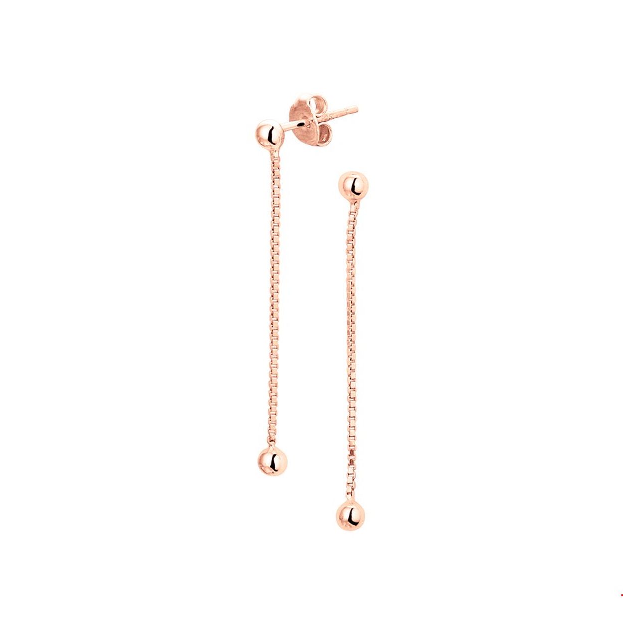 Beschrijving: Trendy rosegoud op zilveren oorhangers met een totale hoogte van 38mm. Uitgevoerd met twee poli afgewerkte bolletjes van 3mm verbonden door venetiaanse schakels van 1mm. Hou je van trendy sieraden en ben je helemaal van het hier en nu dan mogen deze oorhangers niet missen in jou sieraden stash!
Verpakt per: 1
Doelgroep: dames
Hoogte: 38 mm