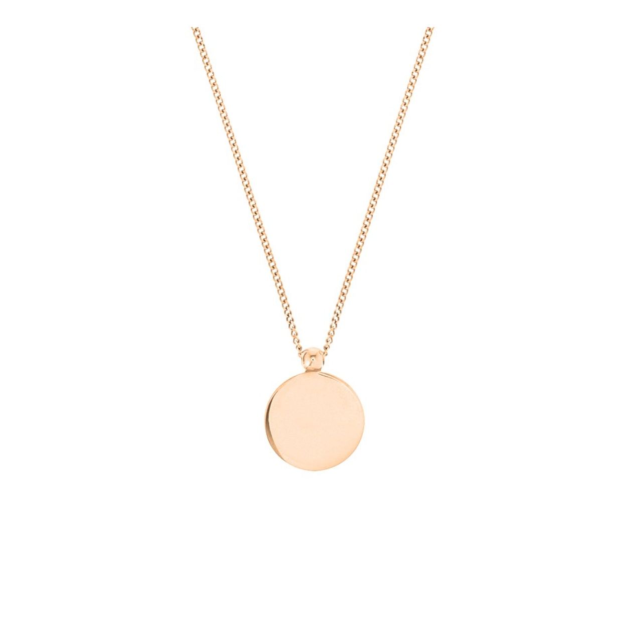 Beschrijving: Rosegoud op zilveren gourmet collier met een ronde hanger en een stevige karabijn sluiting. Het collier heeft een draaglengte van 41cm en een extensie van 5cm. De schakelbreedte is 1mm en het rondje heeft een diameter van 12mm. Door het simplistische model is dit collier met hanger gemakkelijk te combineren met andere sieraden uit onze collectie of uit je eigen stash!
Verpakt per: 1
Doelgroep: dames
Kortste lengte: 41 mm
Langste lengte: 46 mm