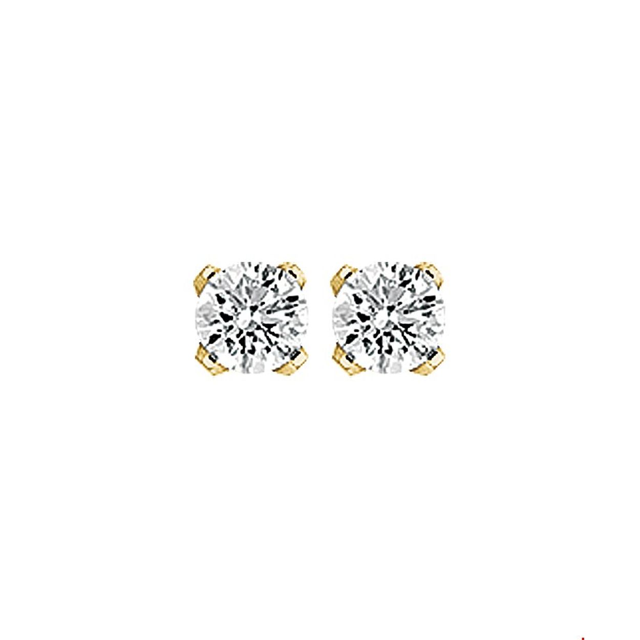 Geelgouden oorknoppen met zirkonia. zirkonia is 4mm, met als solitaire zetting. De oorstekers kunnen overal bij gedragen worden. Passen leuk in eerste of tweede gaatje
