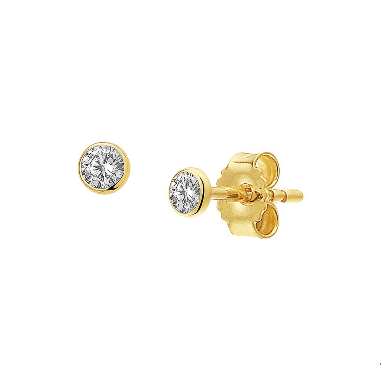Per paar | 14 karaat geel goud | 3mm
