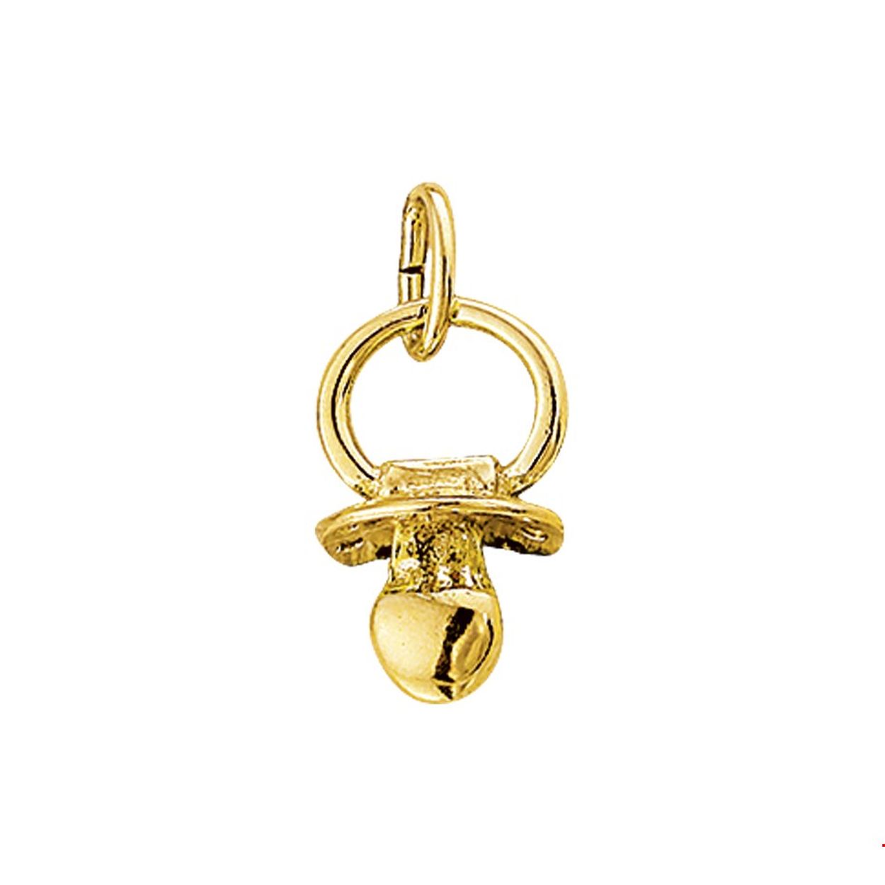 14 Karaat geel gouden baby speen. 