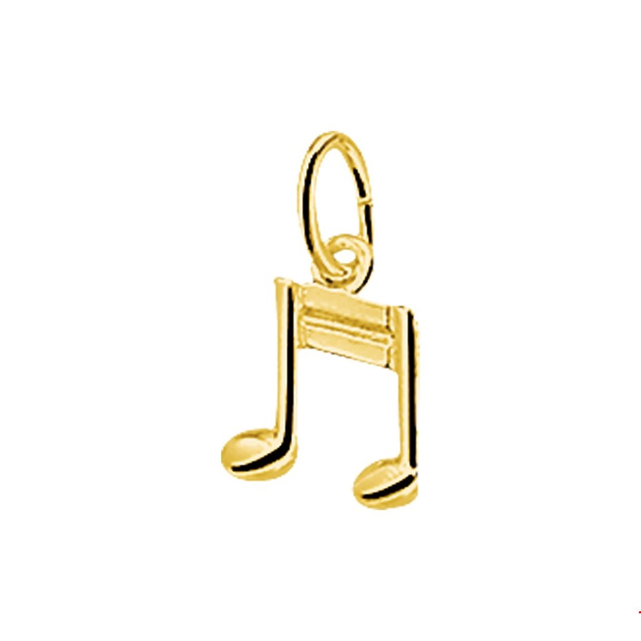 Beschrijving: Geelgouden bedel met een muzieknoot. 
Verpakt per: 1
Doelgroep: unisex
Breedte: 8 mm
Hoogte: 11 mm