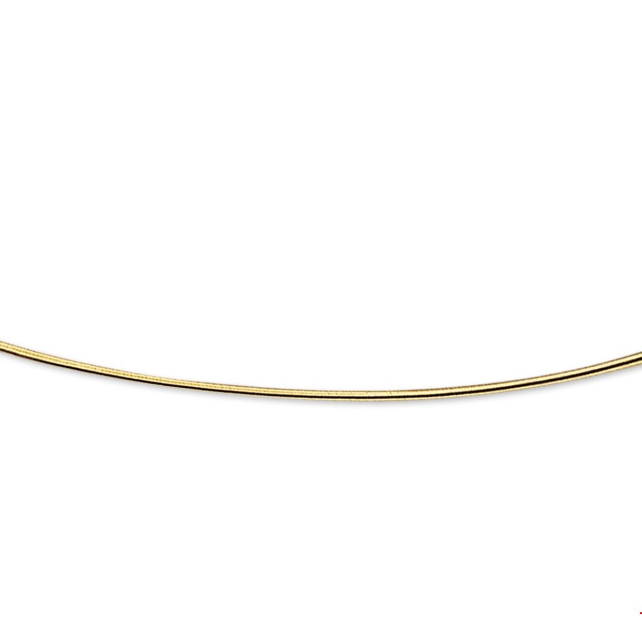 Gouden 14 karaat geelgouden omegacollier van lengte 45cm 1,1mm.
