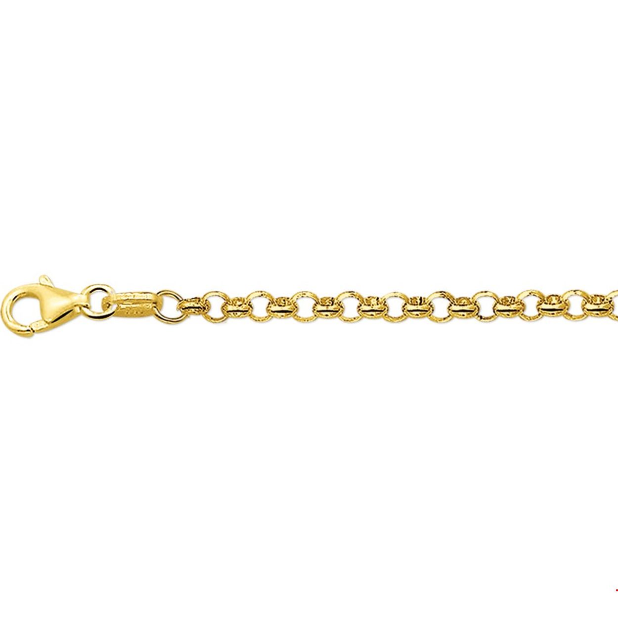 
Huiscollectie 14krt  geelgouden armband jasseron schakel 
- 3.3mm 
- lengte 19cm 

