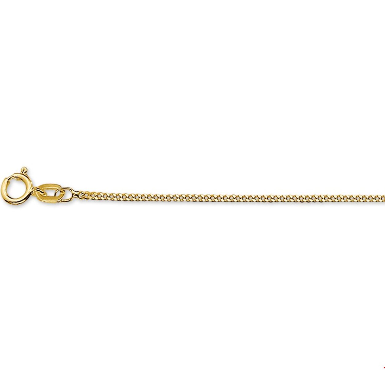 Geelgouden lengtecollier met gourmet schakel