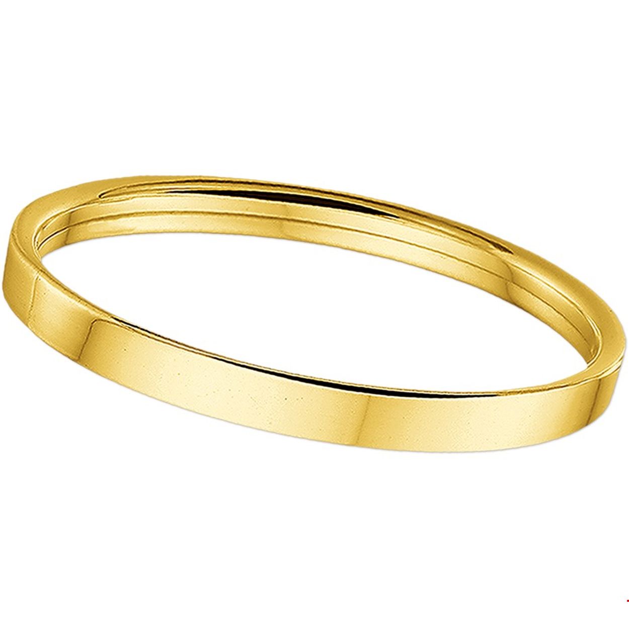 bangle vlakke buis 5,0 mm 60 mm 14K geel