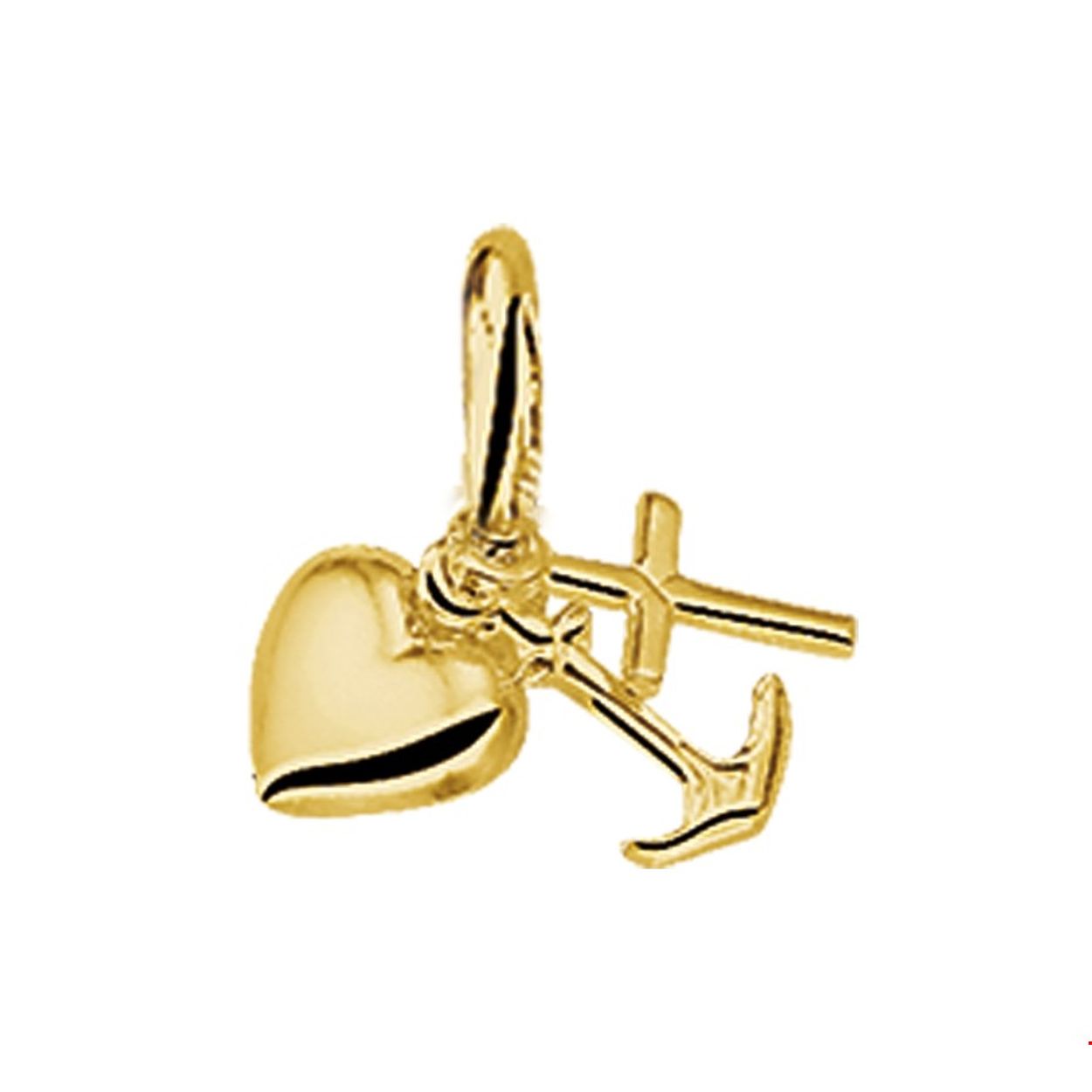 Beschrijving: Gouden hanger met geloof hoop en liefde bedels. 
Verpakt per: 1
Doelgroep: unisex