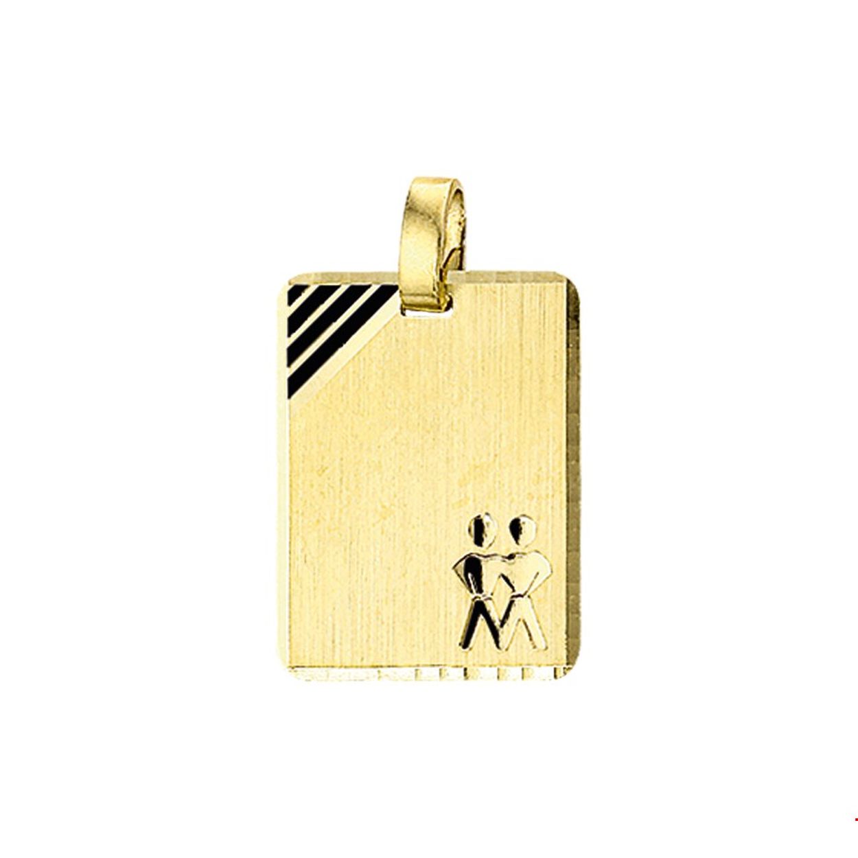 14K graveerhanger met sterrenbeeld