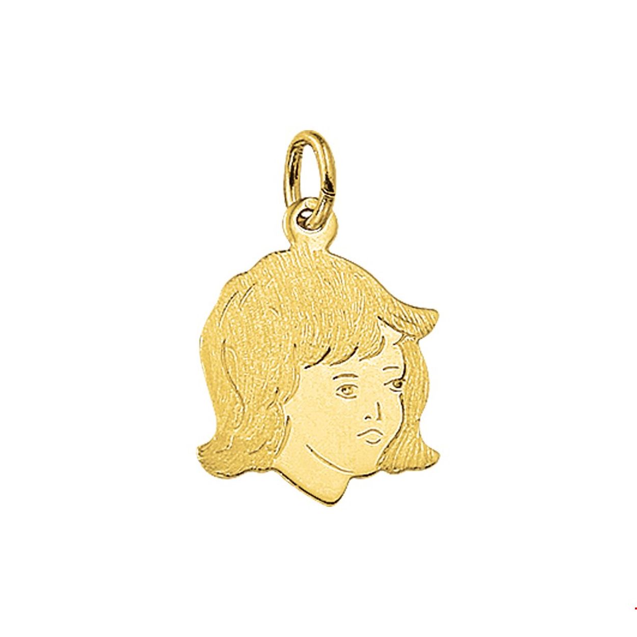 Geelgouden hanger met een kinderhoofdje