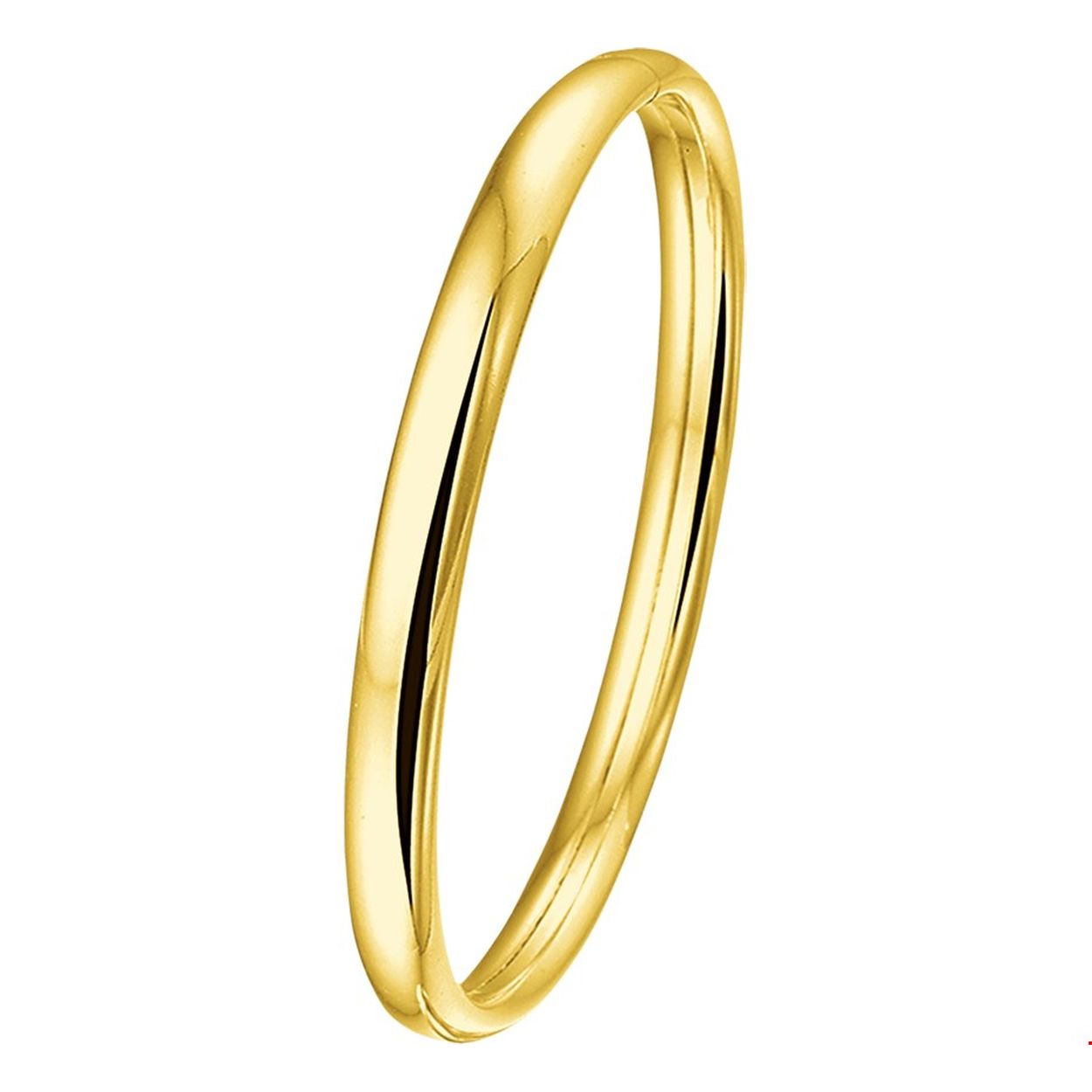 Beschrijving: Geelgouden Bangle armband met een halfronde buis en een dop-sluiting. 
Uniekenummer serie: 29984
Verpakt per: 1
Doelgroep: dames
Breedte: 6 mm