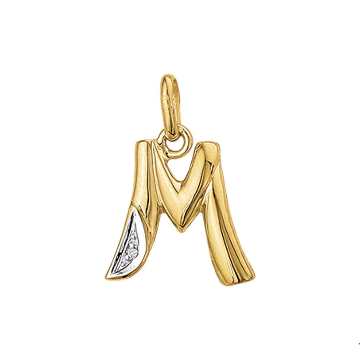 Creeer een heel persoonlijk collier met deze diamant letter hanger. Kies de initialen van een dierbare je geliefde of misschien wel gewoon die van jezelf! Details: Geelgouden hanger met de letter M en een afmeting van 15x12.5mm.

Gender: dames
Zetting: solitaire