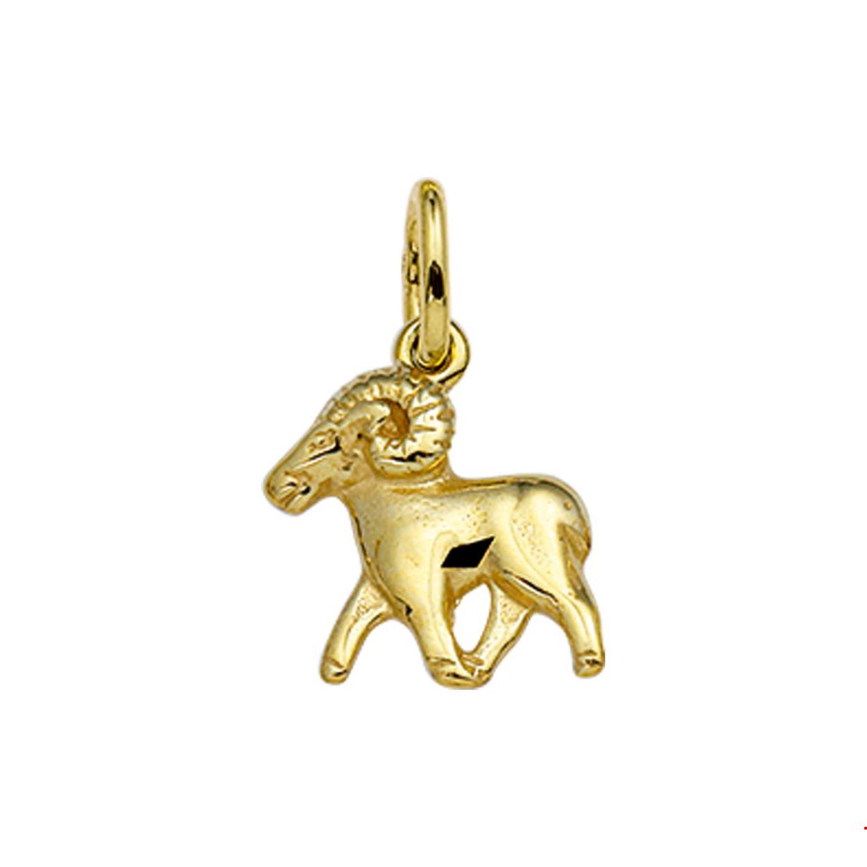 Geelgouden sterrenbeeld hanger Ram.