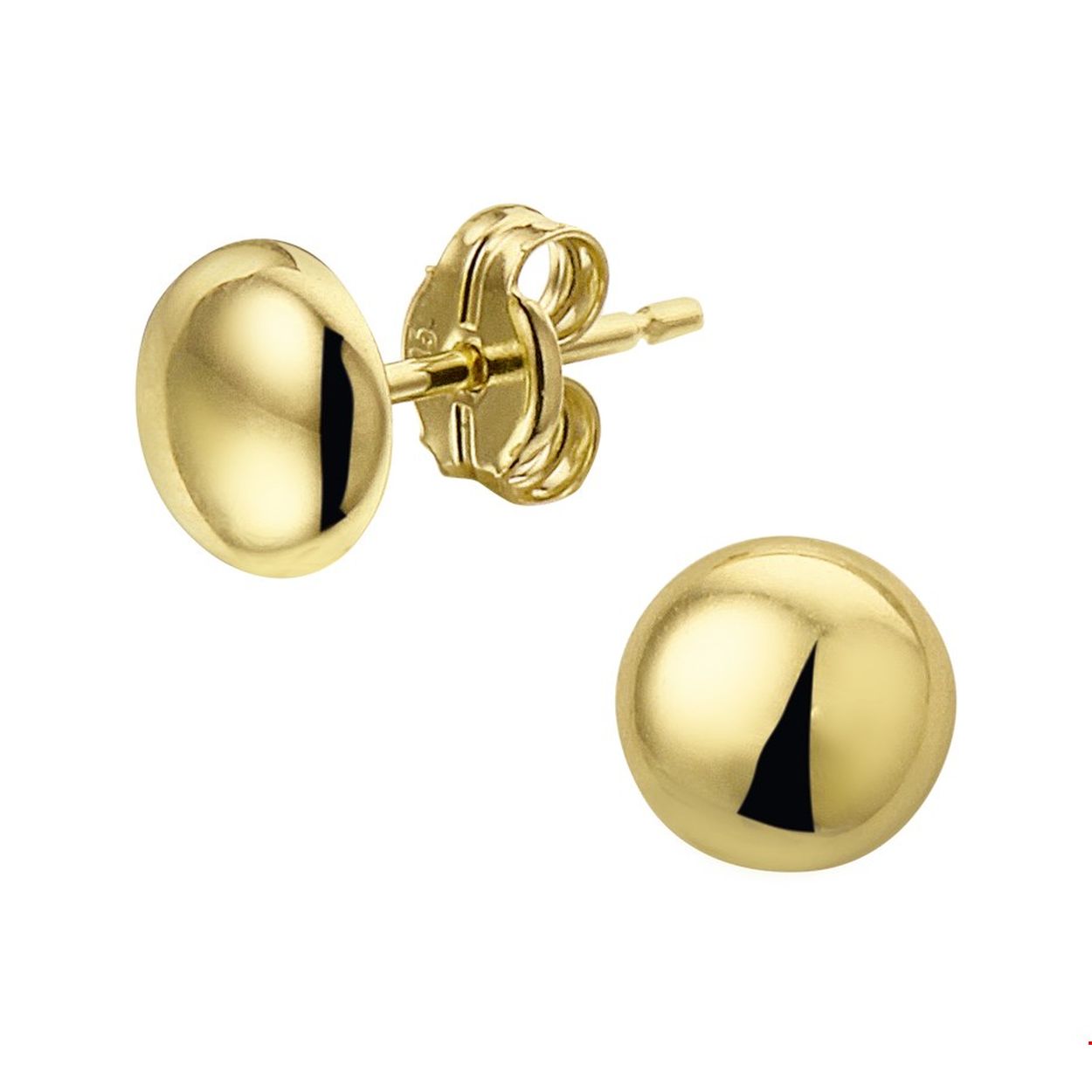 Beschrijving: Geelgouden oorknoppen met een halfbol. 
Uniekenummer serie: 30709
Verpakt per: 1
Doelgroep: dames
Breedte: 6 mm
Hoogte: 6 mm