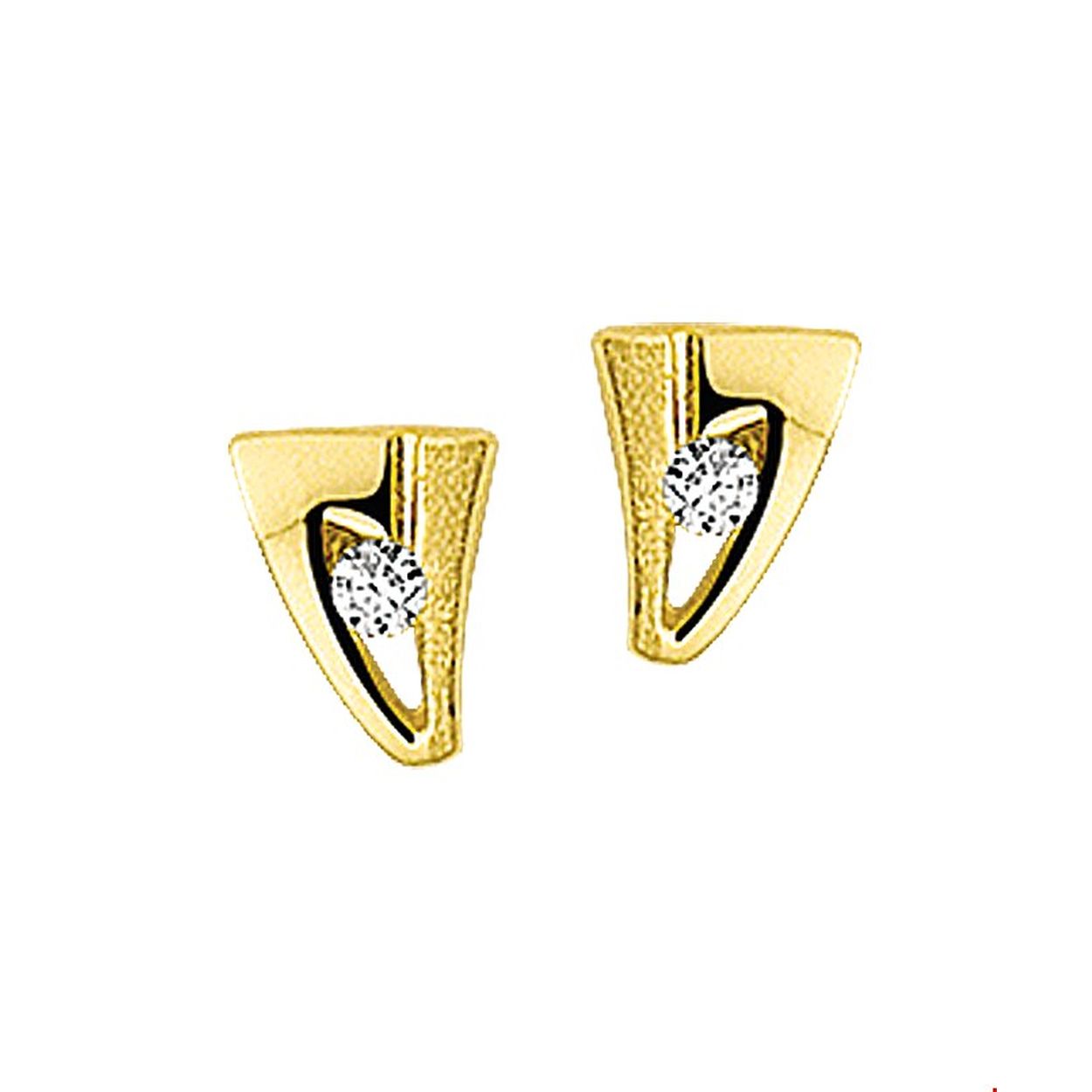 Geelgouden oorknoppen met zirkonia.
Breedte: 5 mm
Hoogte: 6 mm