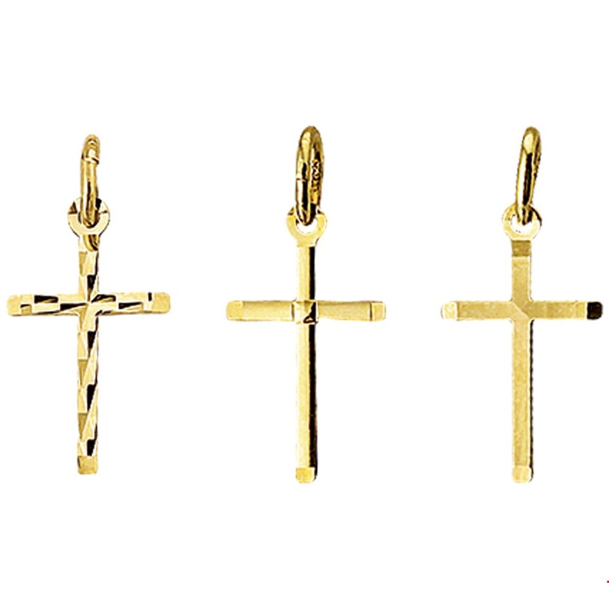 Diverse gouden kruisjes. Prijs per stuk