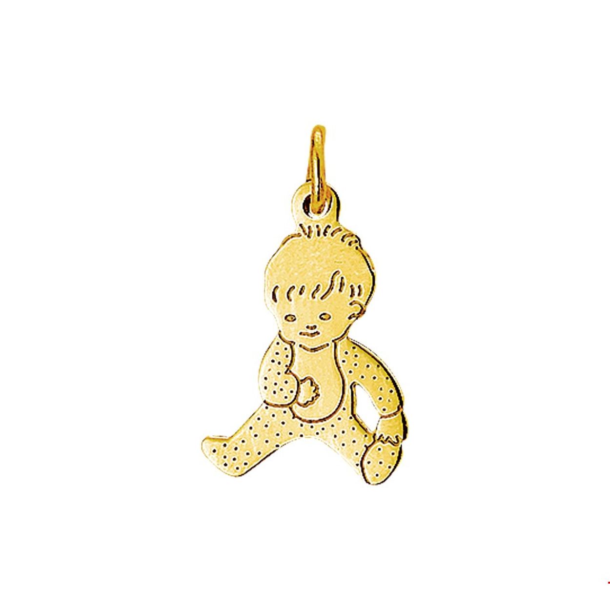 Beschrijving: Geelgouden hanger met een baby. 
Verpakt per: 1
Doelgroep: dames
Breedte: 13 mm
Hoogte: 19 mm