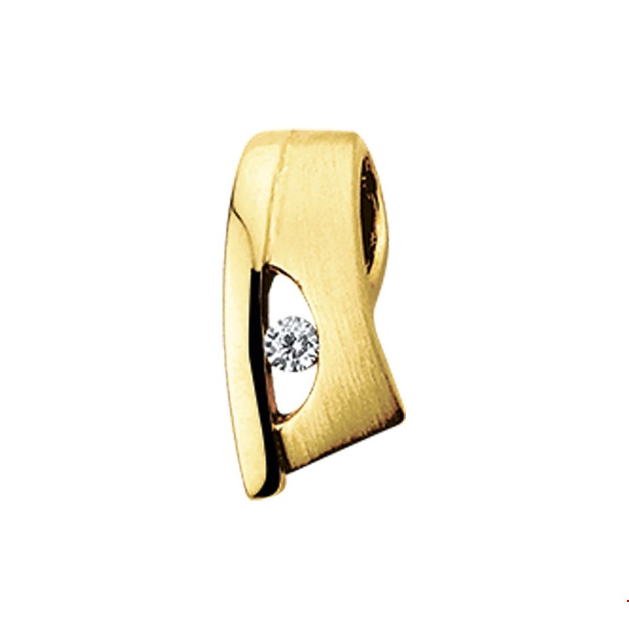 Fantasie hanger met Zirkonia
Zetting: solitaire (span zetting)