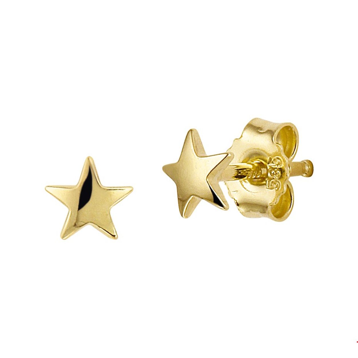 Beschrijving: Geelgouden oorknoppen met een ster. 
Verpakt per: 1
Doelgroep: dames
Breedte: 5 mm
Hoogte: 4.5 mm