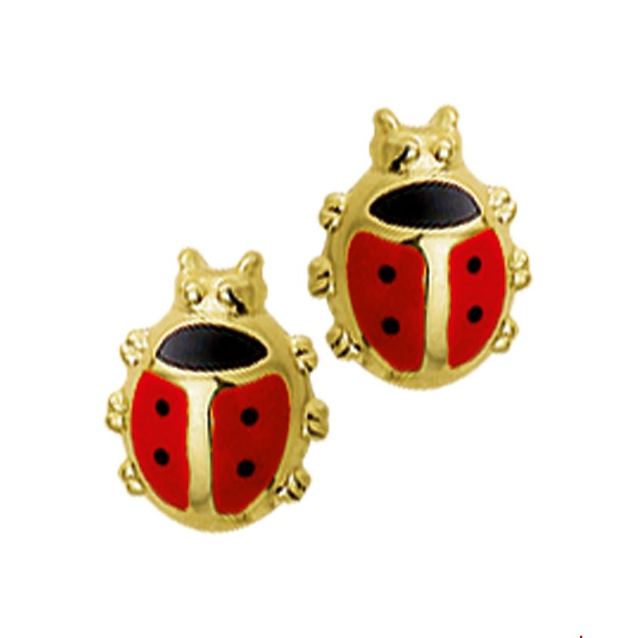 Beschrijving: Geelgouden oorknoppen met een kever. 
Verpakt per: 1
Doelgroep: kinderen
Breedte: 6.5 mm
Hoogte: 8 mm