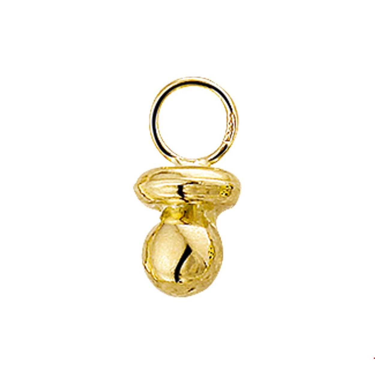 14 Karaat geel gouden hanger, baby speen.
