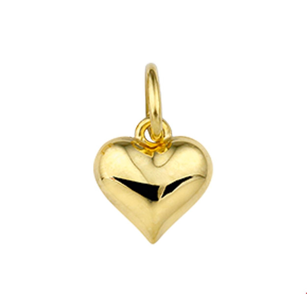 14k geelgouden hanger in vorm van een hart
