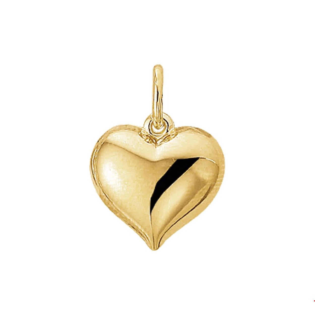 Geelgouden hanger hart
Breedte: 13 mm
Hoogte: 12 mm