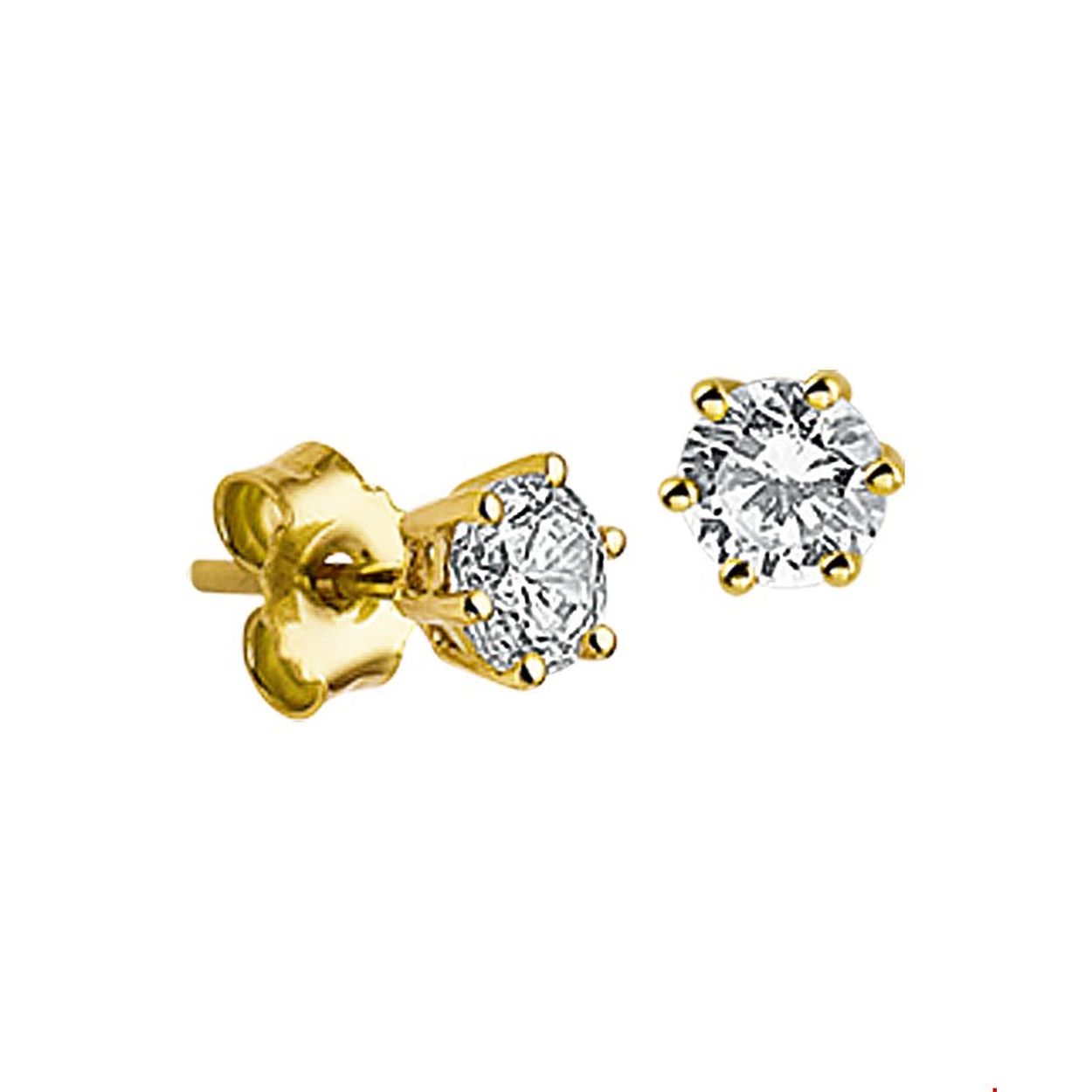 Beschrijving: Geelgouden oorknoppen met zirkonia. 
Uniekenummer serie: 26578
Verpakt per: 1
Doelgroep: dames
Zetting: solitaire (chatonzetting)