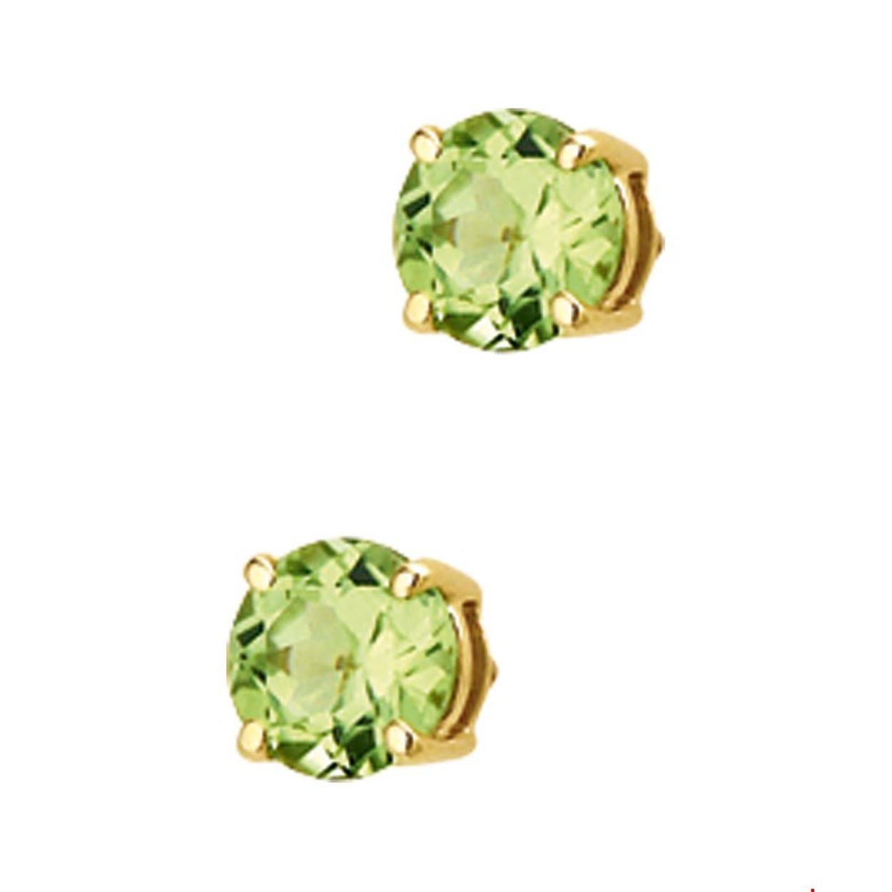 Geelgouden oorknoppen met peridot. 
Doelgroep: dames