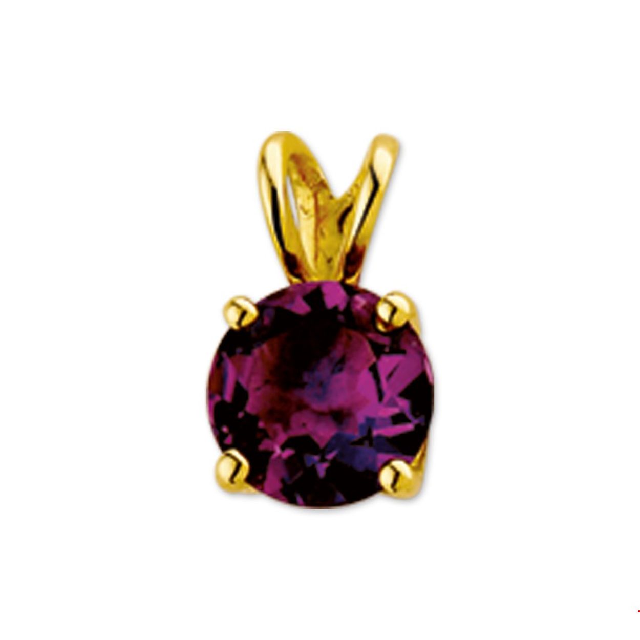 Beschrijving: Geelgouden hanger met amethyst.
Doelgroep: dames
Breedte: 6.5 mm
Hoogte: 10.5 mm