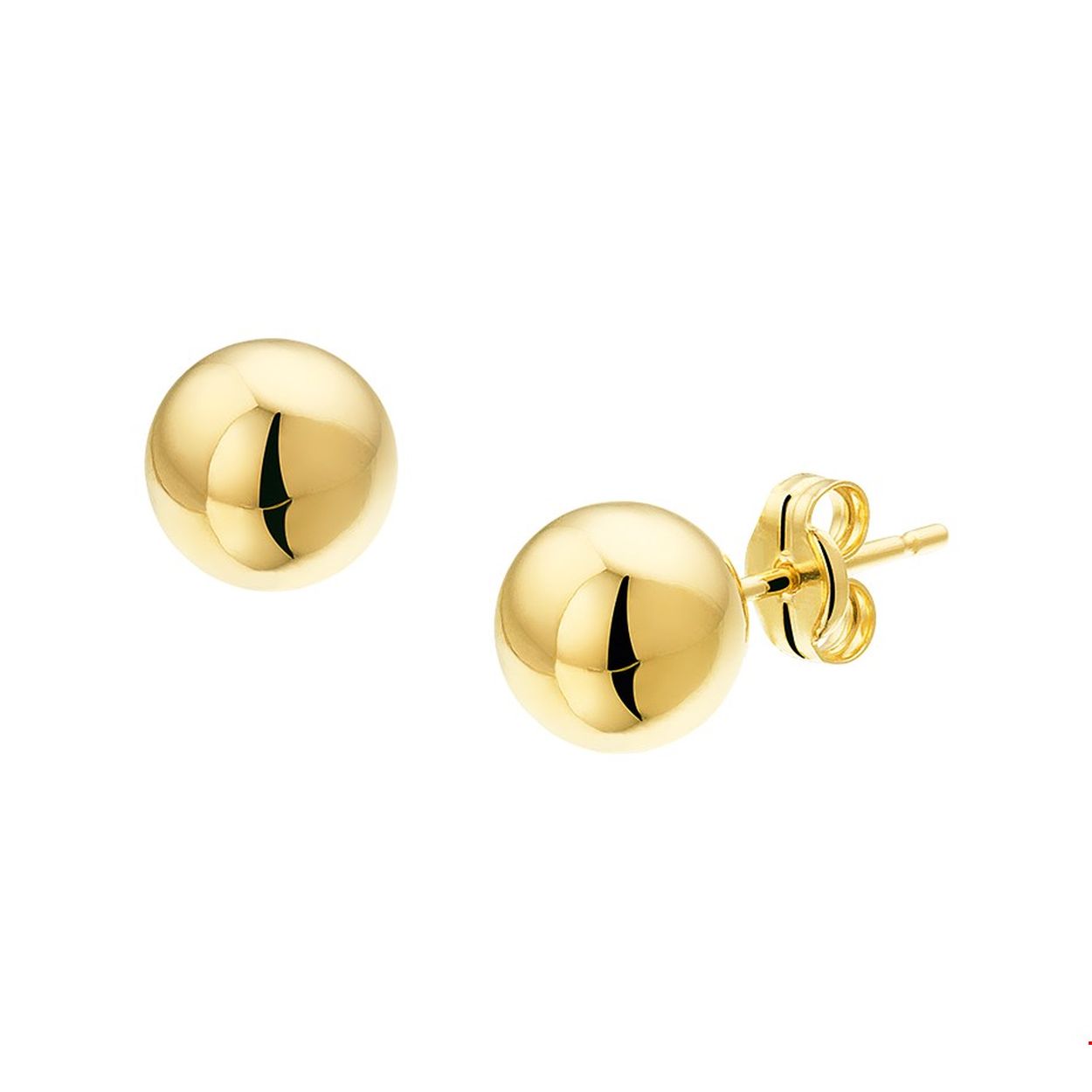 Geelgouden oorknoppen met een massieve bol. De oorknoppen zijn ook verkrijgbaar in het witgoud.
Breedte: 7 mm
Hoogte: 7 mm
