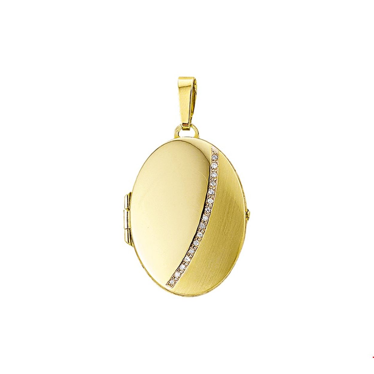 Beschrijving: Geelgouden medaillon. In het medaillon passen twee fotos. 
Uniekenummer serie: 29871
Verpakt per: 1
Doelgroep: dames
Breedte: 17 mm
Hoogte: 23.5 mm