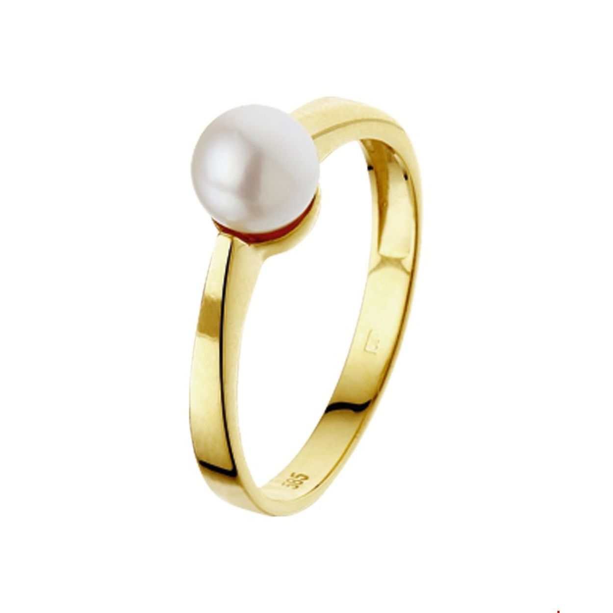 Beschrijving: Geelgouden ring met zoetwaterparel. 
Uniekenummer serie: 26652
Verpakt per: 1
Doelgroep: dames
Ringmaat: 18.50 mm (58)