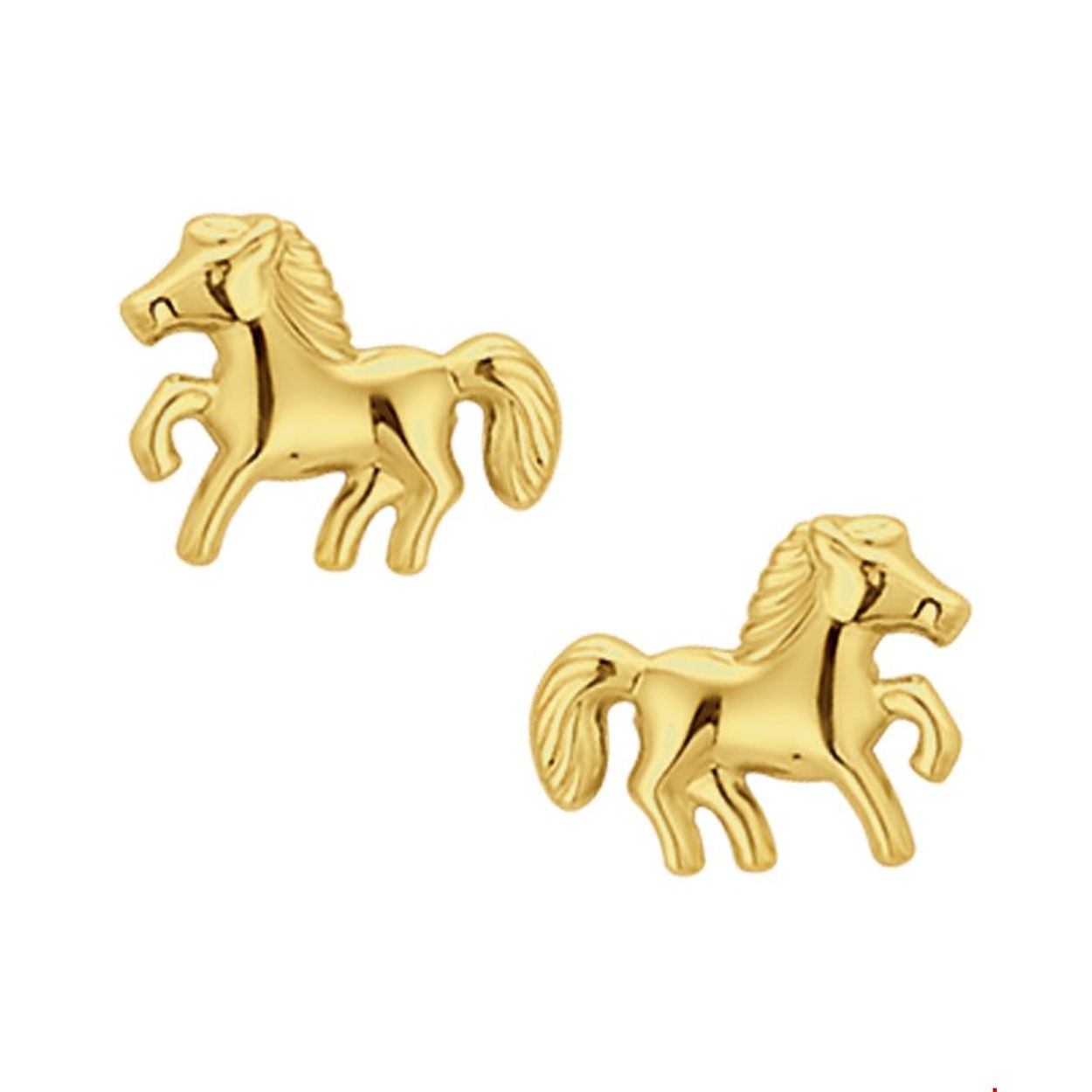 Beschrijving: Voor de kleine paardenmeisjes. Details: Geelgouden oorknoppen met een paard. 
Verpakt per: 1
Doelgroep: kinderen
Breedte: 9.5 mm
Hoogte: 7.5 mm