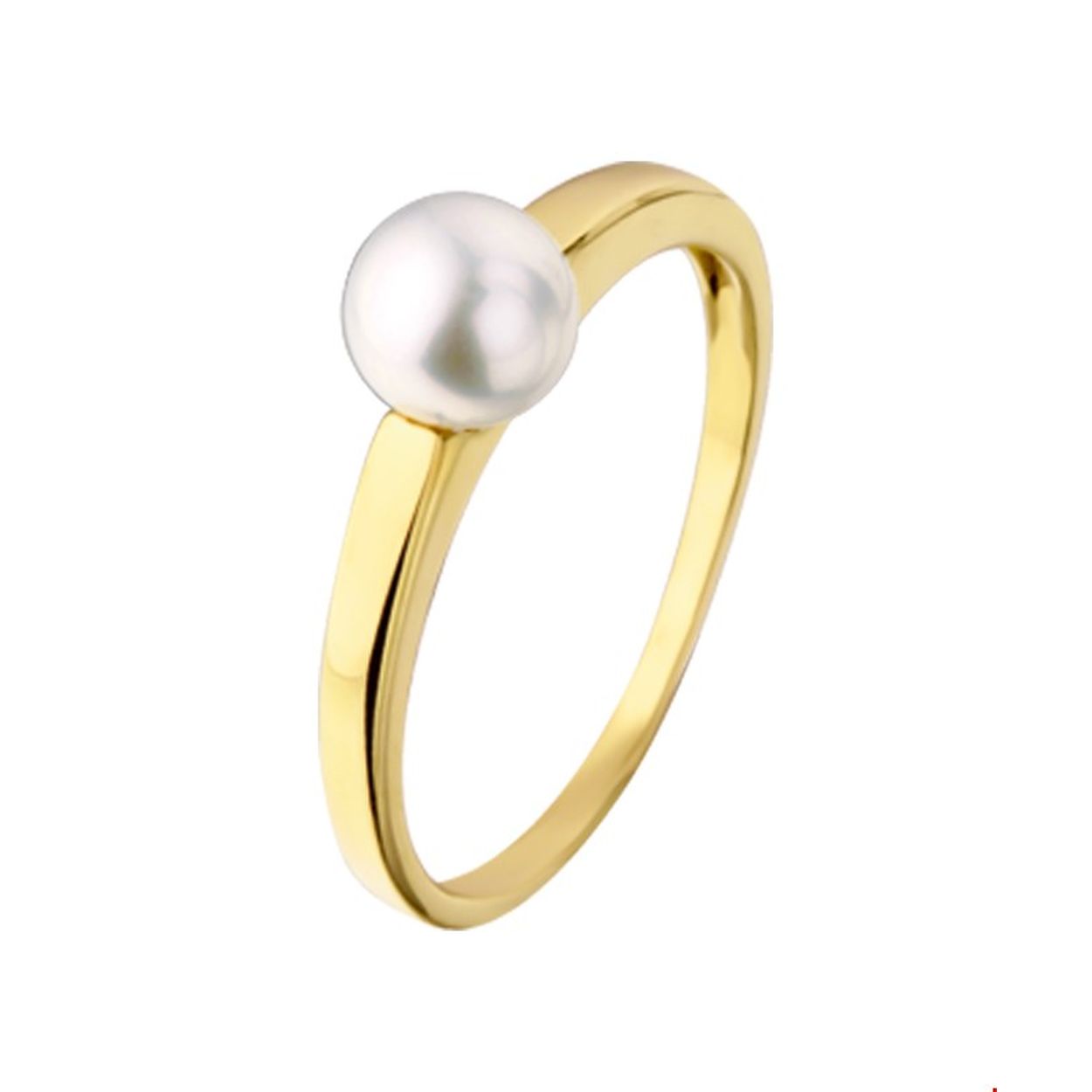 Beschrijving: Geelgouden ring met zoetwaterparel. 
Uniekenummer serie: 30016
Verpakt per: 1
Doelgroep: dames
Ringmaat: 17.00 mm (53)