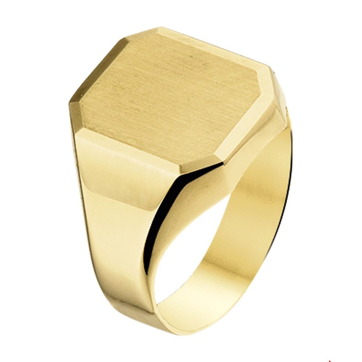 14 krt geelgouden heren zegelring met ruimte voor persoonlijke gravure.

Ringmaat 20
Totaal gewicht van de ring 6,2 gram