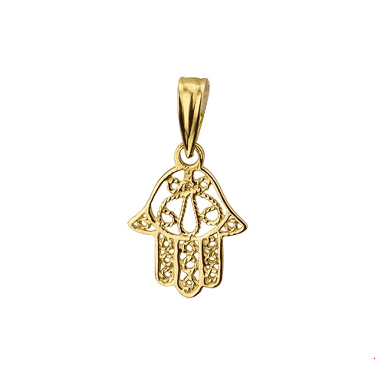 Beschrijving: Geelgouden bedel met een fatima handje.
Verpakt per: 1
Doelgroep: dames
Breedte: 11 mm
Hoogte: 14.5 mm