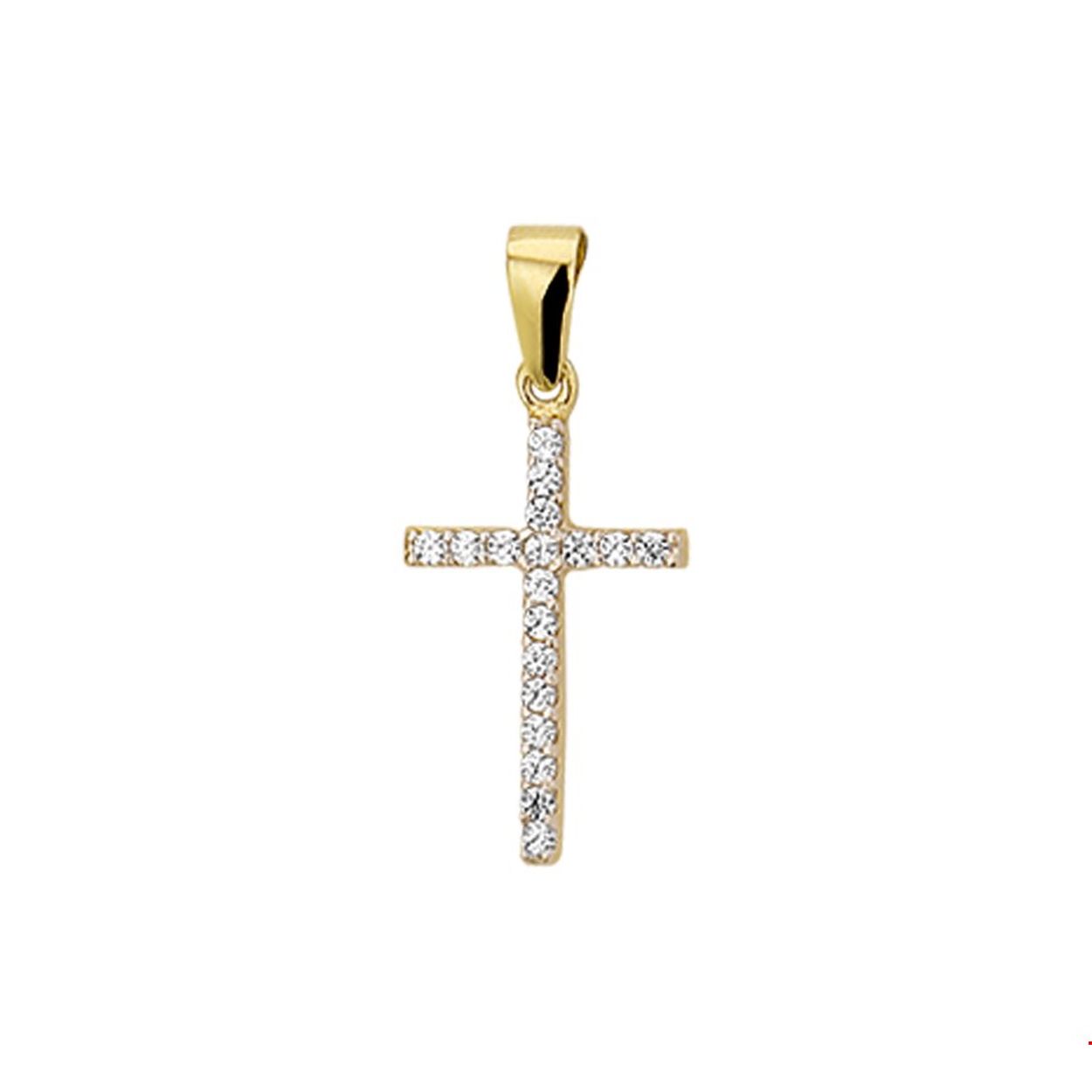 14  karaat geel gouden fantasie helemaal met zirconias gezet. KA4016811