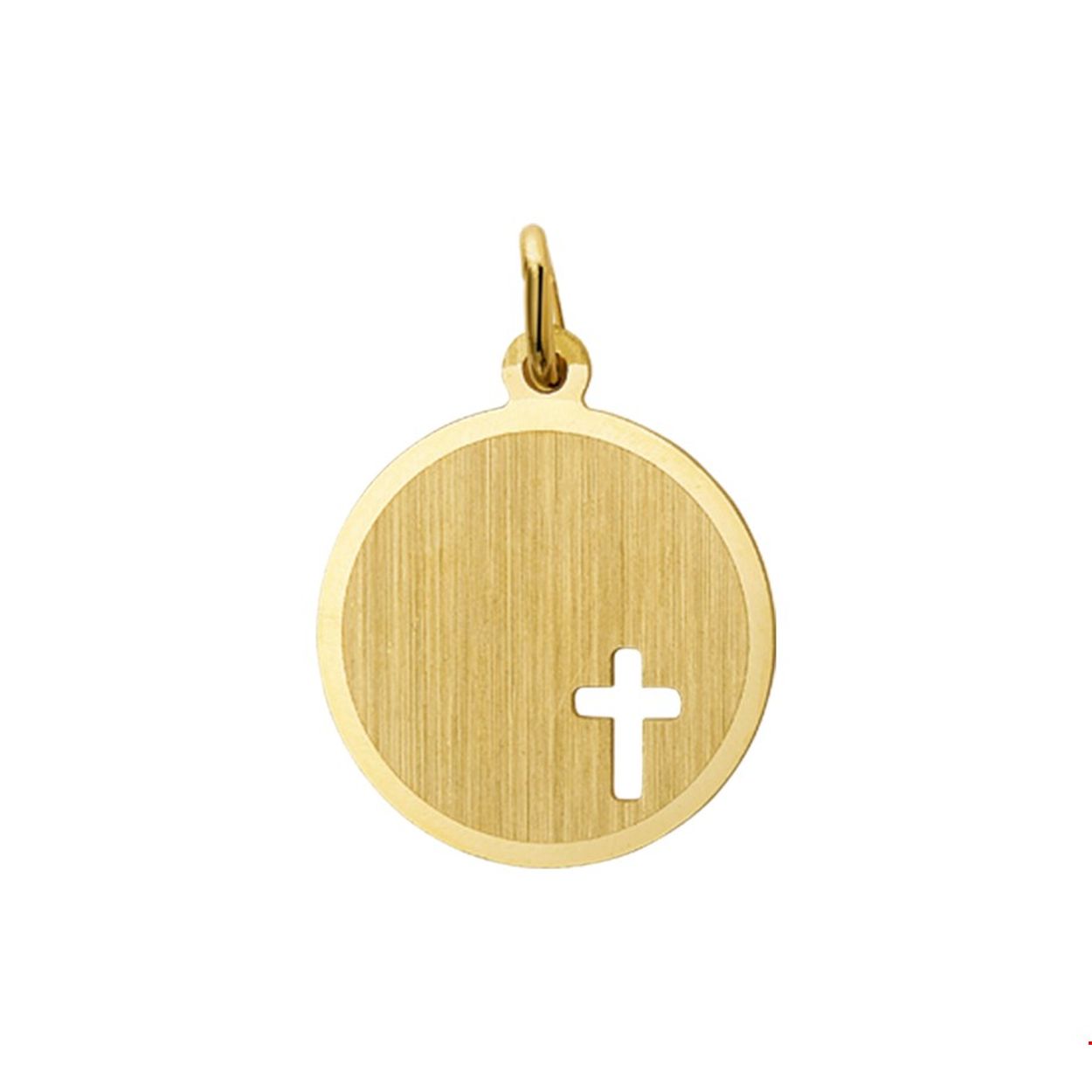 Beschrijving: Geelgouden mat gediamanteerde graveerhanger van 16mm uitgevoerd met een gestanst kruis en stevig hangoog.
Verpakt per: 1
Doelgroep: unisex