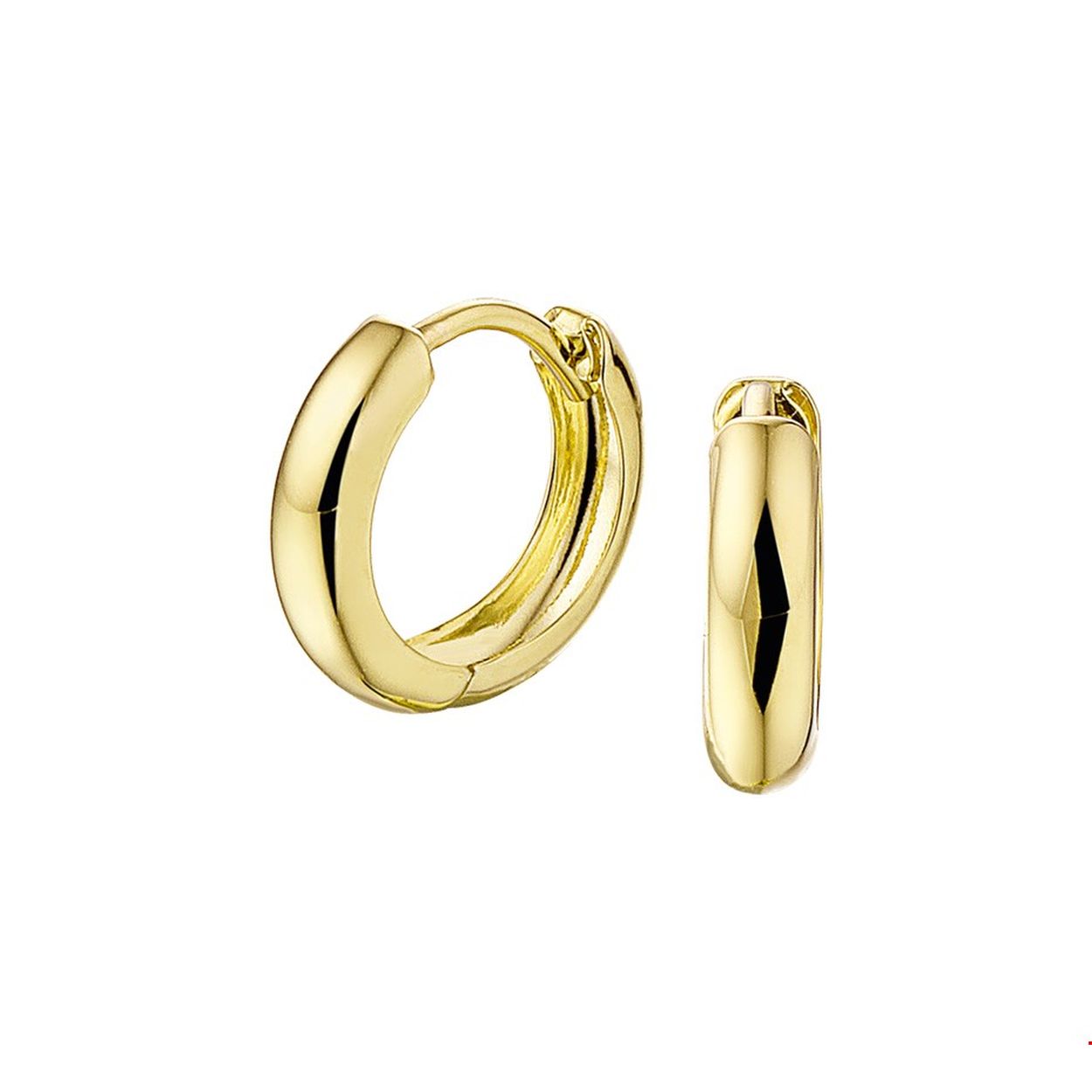 Beschrijving: Geelgouden klapcreolen. 
Doelgroep: dames
Breedte: 3 mm