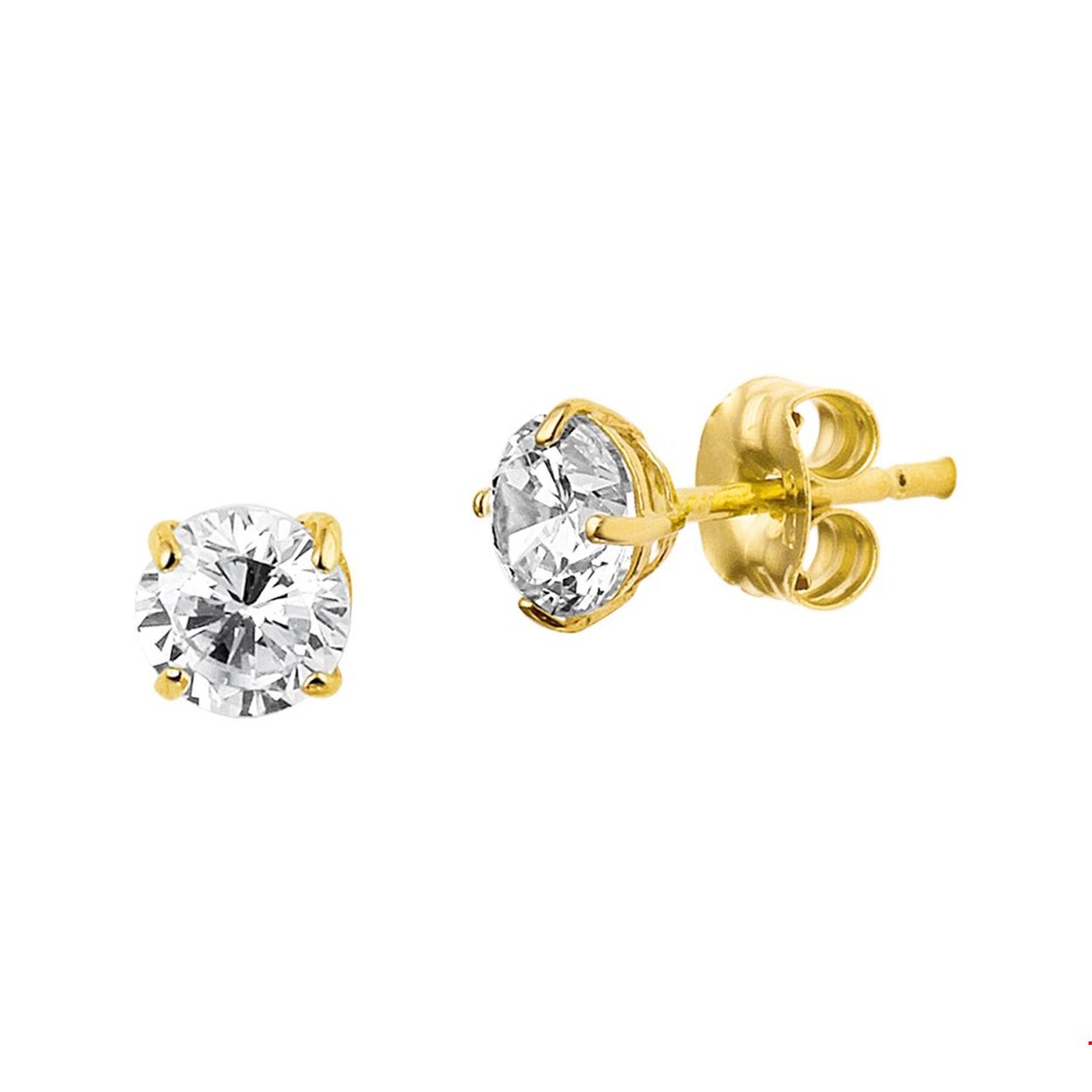 Beschrijving: Geelgouden oorknoppen met zirkonia.
Uniekenummer serie: 31691
Verpakt per: 1
Doelgroep: dames
Zetting: solitaire (chatonzetting)