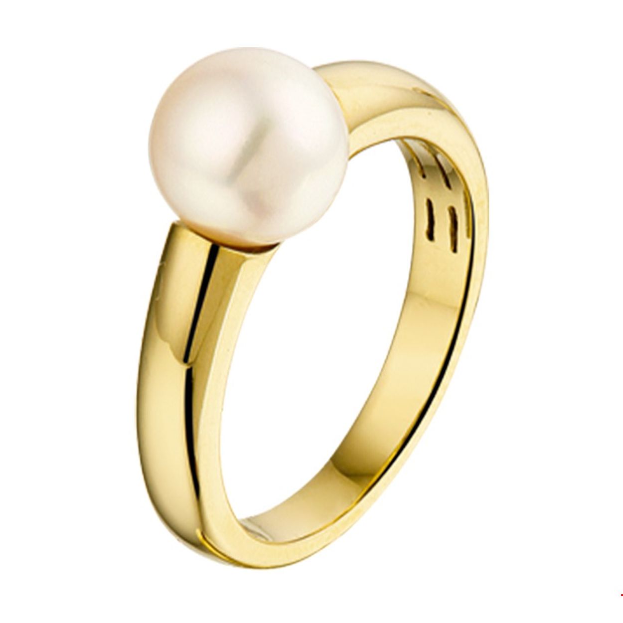 Beschrijving: Geelgouden ring met zoetwaterparel. 
Uniekenummer serie: 33870
Verpakt per: 1
Doelgroep: dames
Ringmaat: 17.00 mm (53)