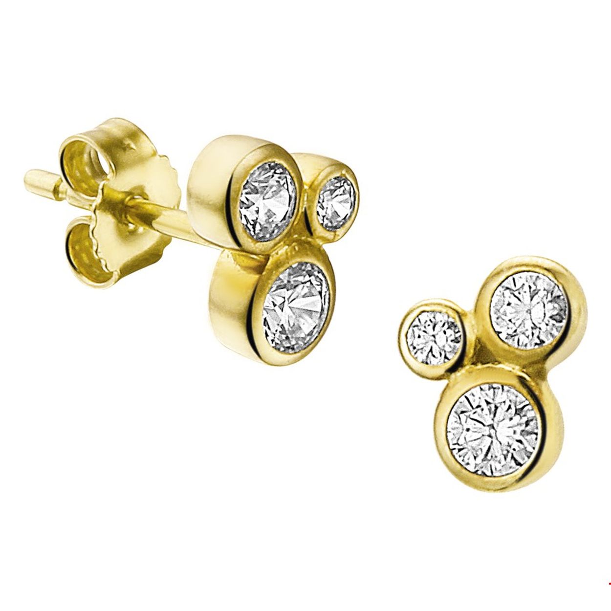 Beschrijving: Geelgouden oorknoppen met zirkonia. 
Verpakt per: 1
Doelgroep: dames
Breedte: 6 mm
Hoogte: 8 mm
Zetting: entourage (kastzetting)