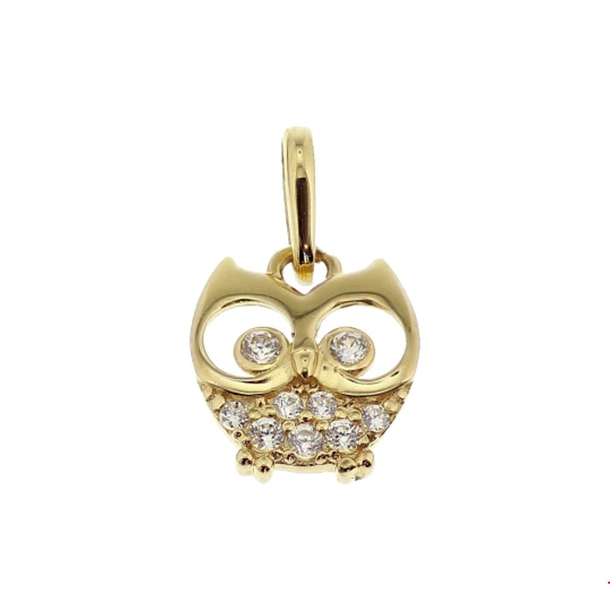 Beschrijving: Geelgouden hanger met een uiltje en zirkonia.
Doelgroep: dames
Breedte: 7.5 mm
Hoogte: 9 mm