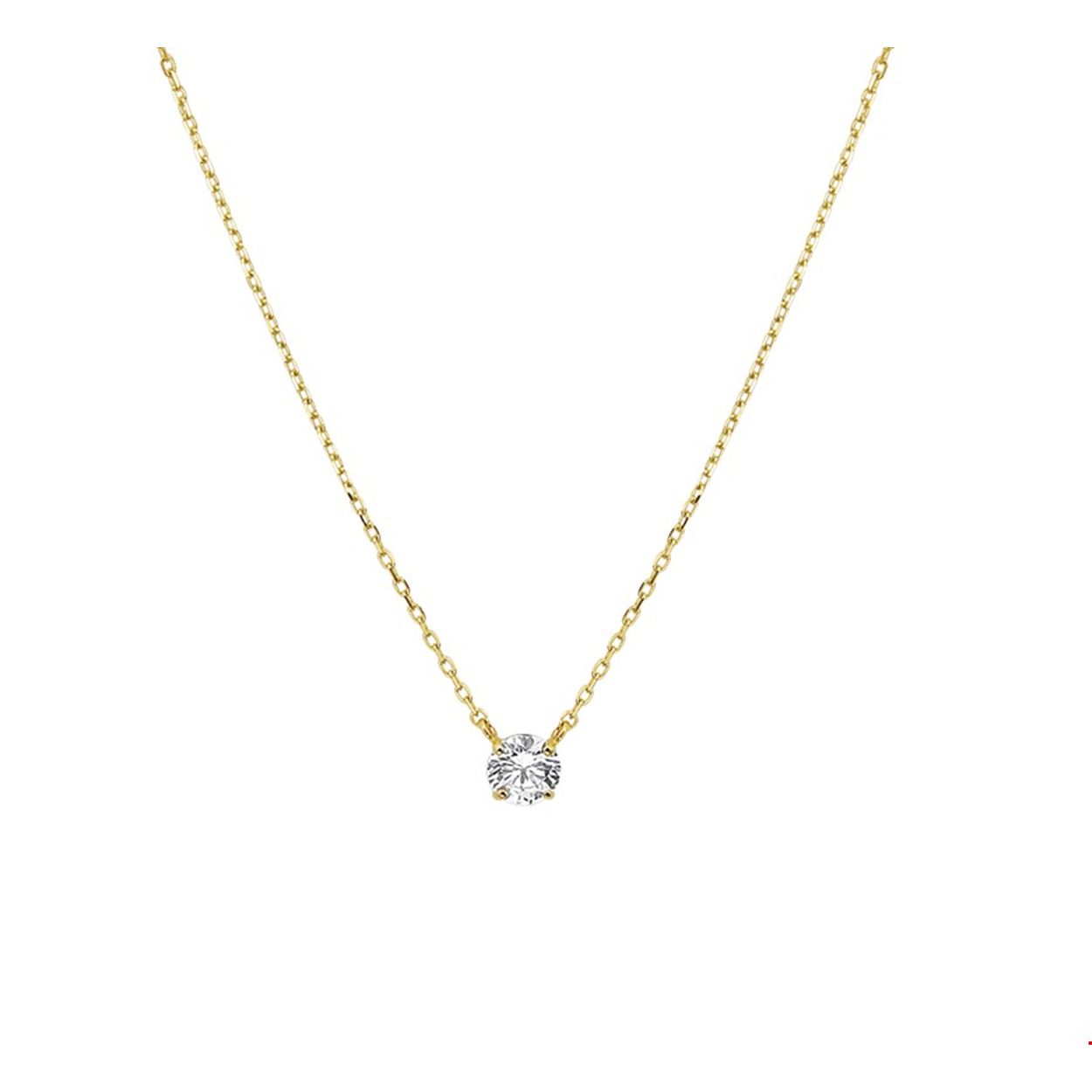 Beschrijving: Geelgouden collier met zirkonia. De draaglengtes bedragen 40 42 en 44cm en de schakelbreedte is 0.8mm. 
Verpakt per: 1
Doelgroep: dames
Breedte: 0.8 mm
Kortste lengte: 40 mm
Langste lengte: 44 mm
Zetting: solitaire (chatonzetting)